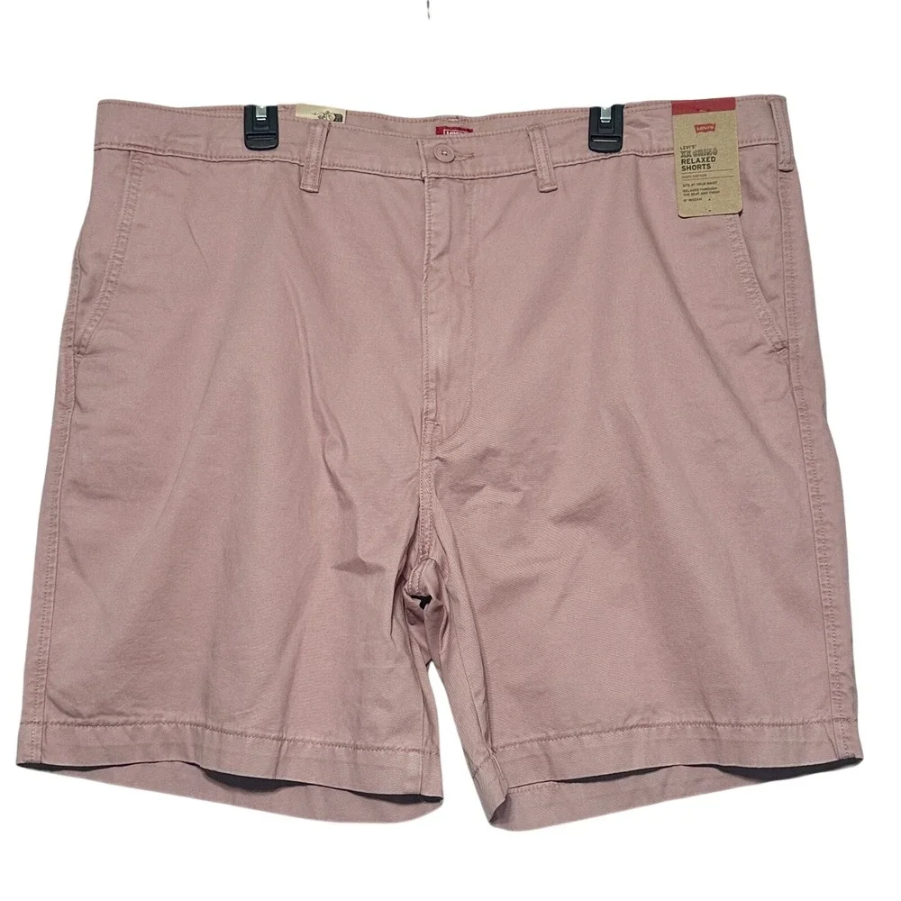 Levis‎ Chino Relaxed Fit Shorts Mens 42 Pink 8 Inch Inseam 100% Cotton New NWT
